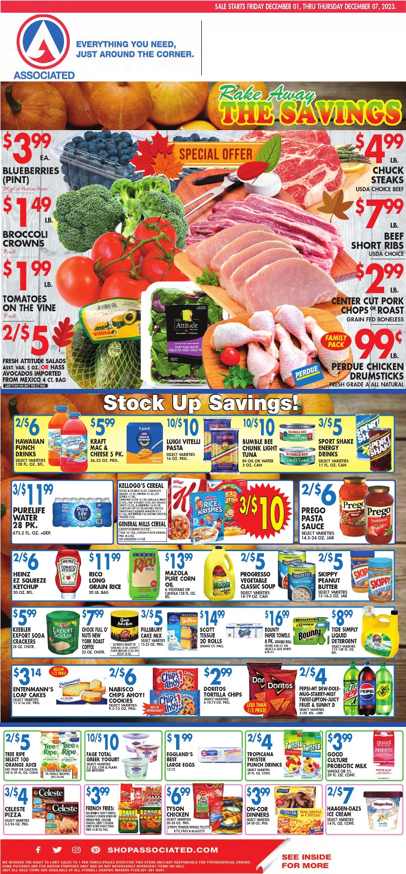 Associated Supermarkets Weekly Ad December 1 to December 7, 2023 1 – associated ad 1 3