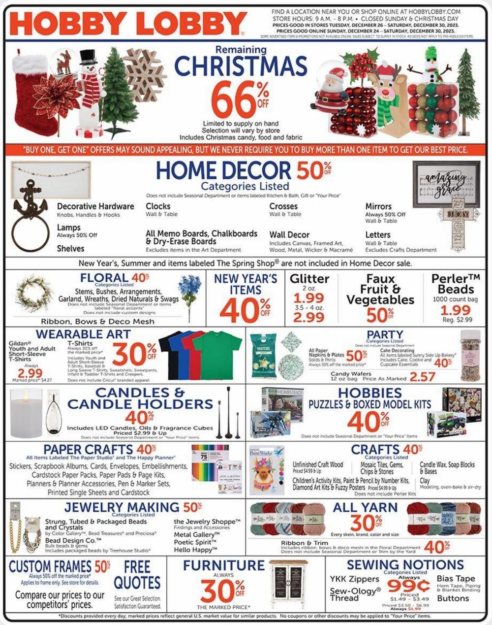 Hobby Lobby Weekly Ad January 14 to January 20, 2024 CurrentweeklyAds