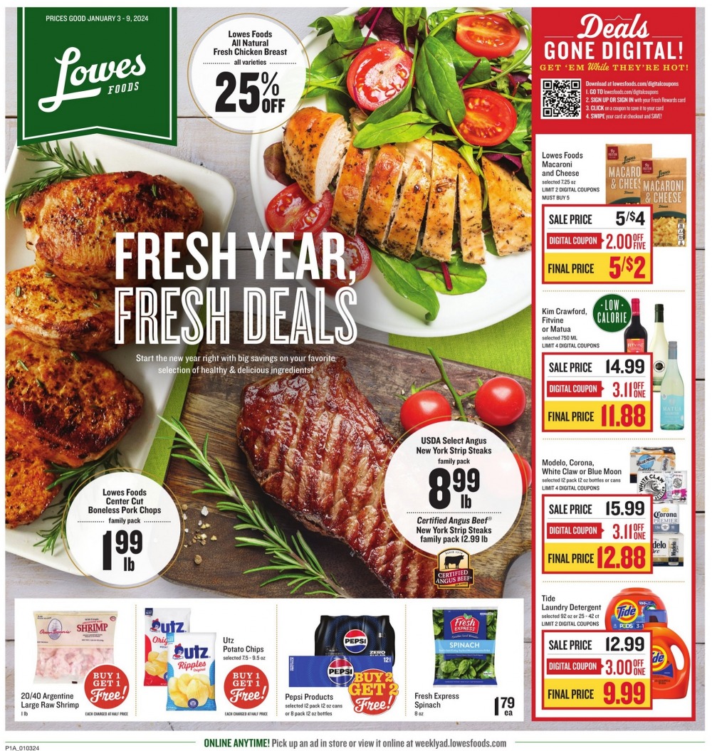 Lowes Foods Weekly Ad January 3 to January 9, 2024 CurrentweeklyAds