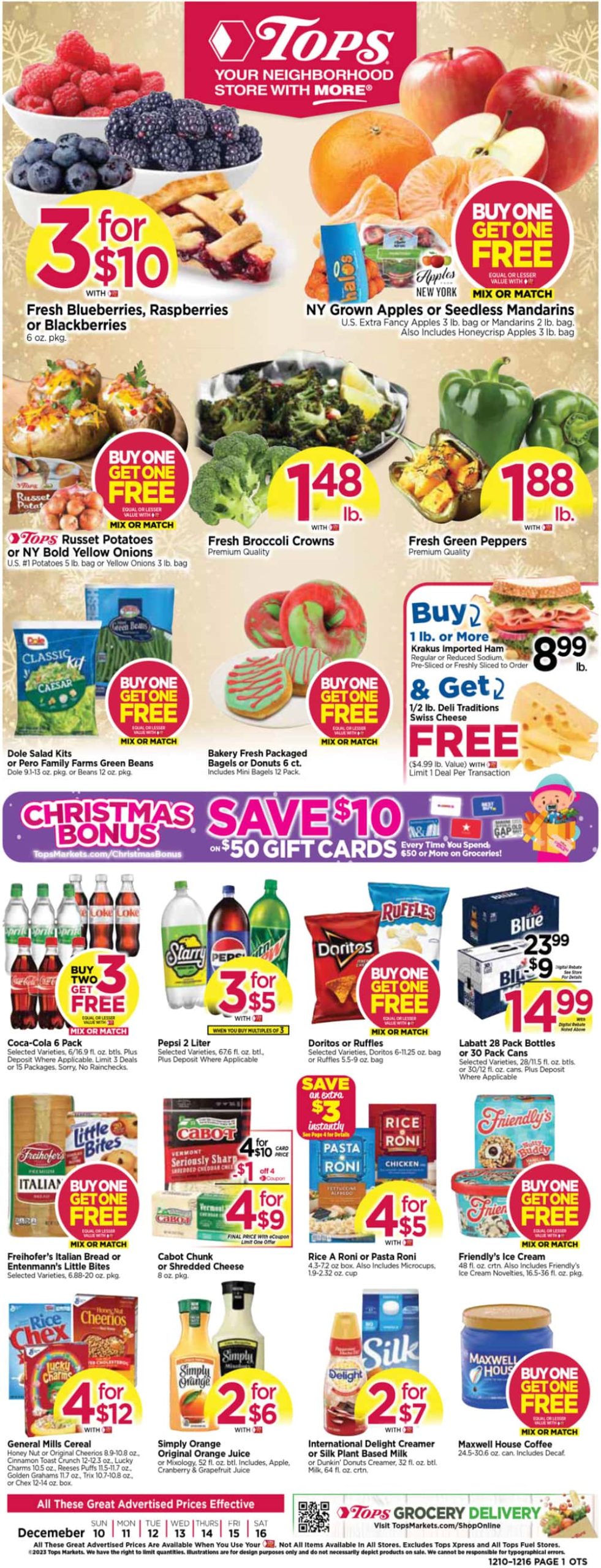 Tops Weekly Ad December 10 to December 16, 2023 1 – tops ad 1 1 scaled