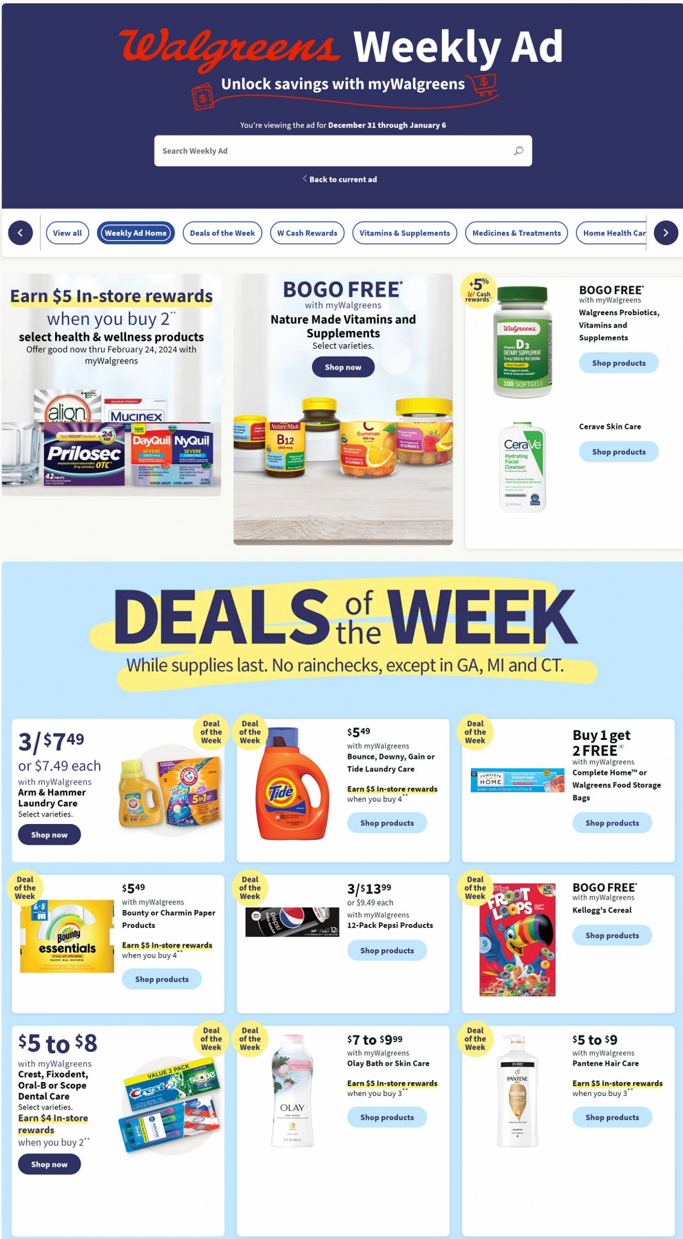 Walgreens Weekly Ad December 31 to January 6, 2024 CurrentweeklyAds