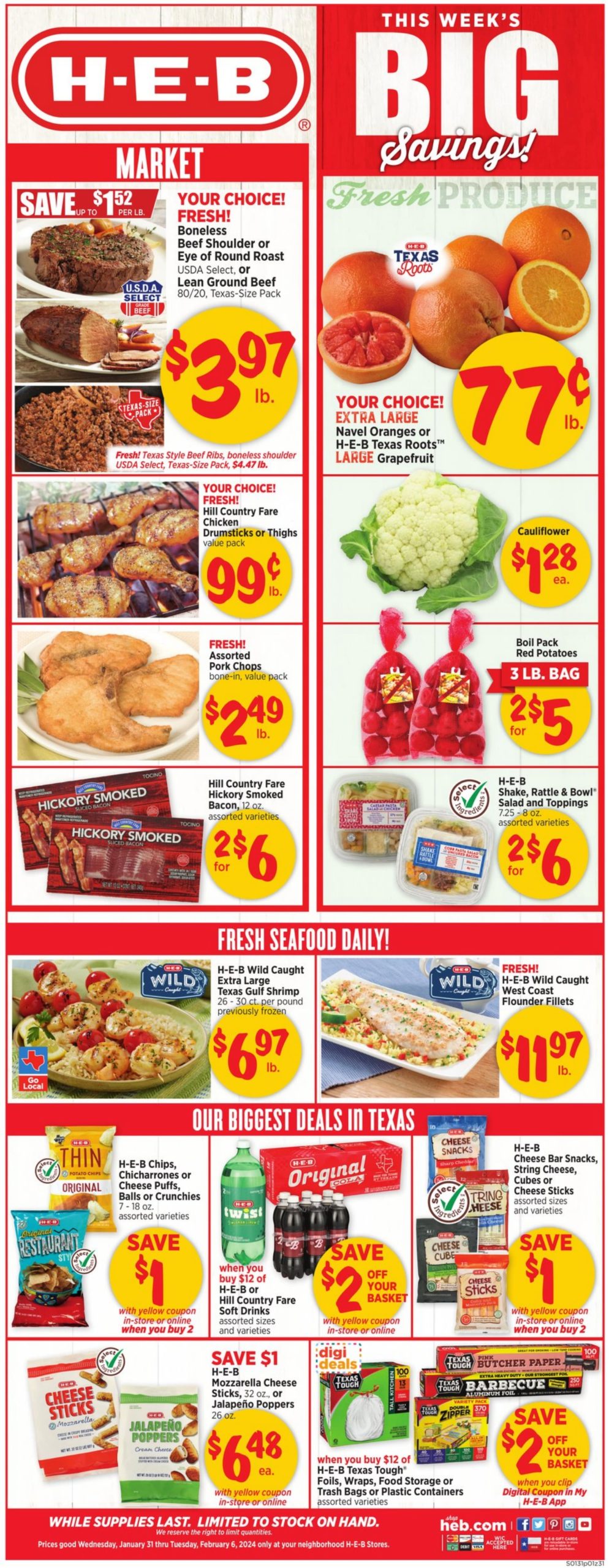 HEB Weekly Ad January 31 to February 6, 2024 CurrentweeklyAds