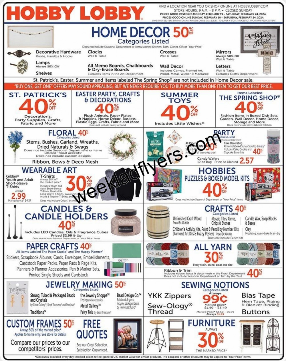 Hobby Lobby Weekly Ad March 3 To March 9 2024   Hobby Lobby Ad 3 