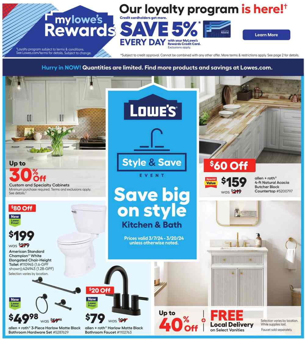 Lowe's Weekly Ad March 7 to March 13 2024