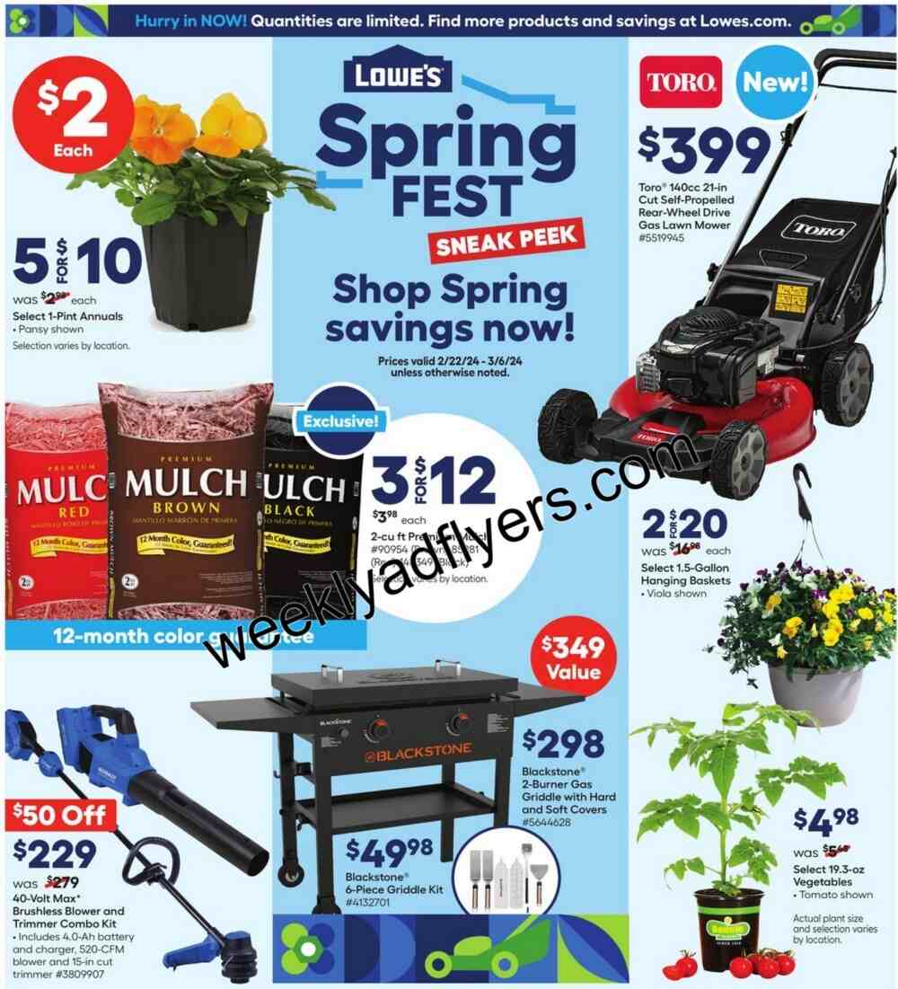 Lowe's Weekly Ad February 22 to February 28, 2024