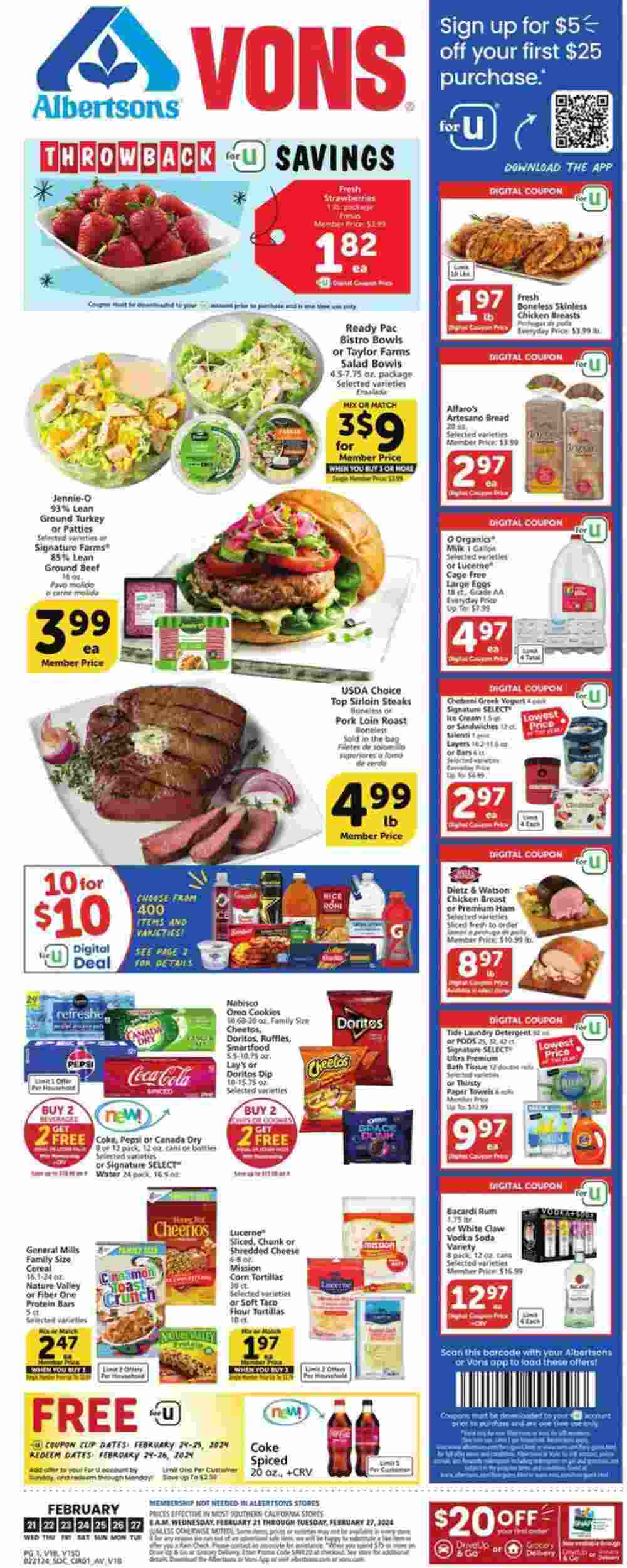 Vons Weekly Ad February 21 to February 27, 2024 1 – vons ad 1 3