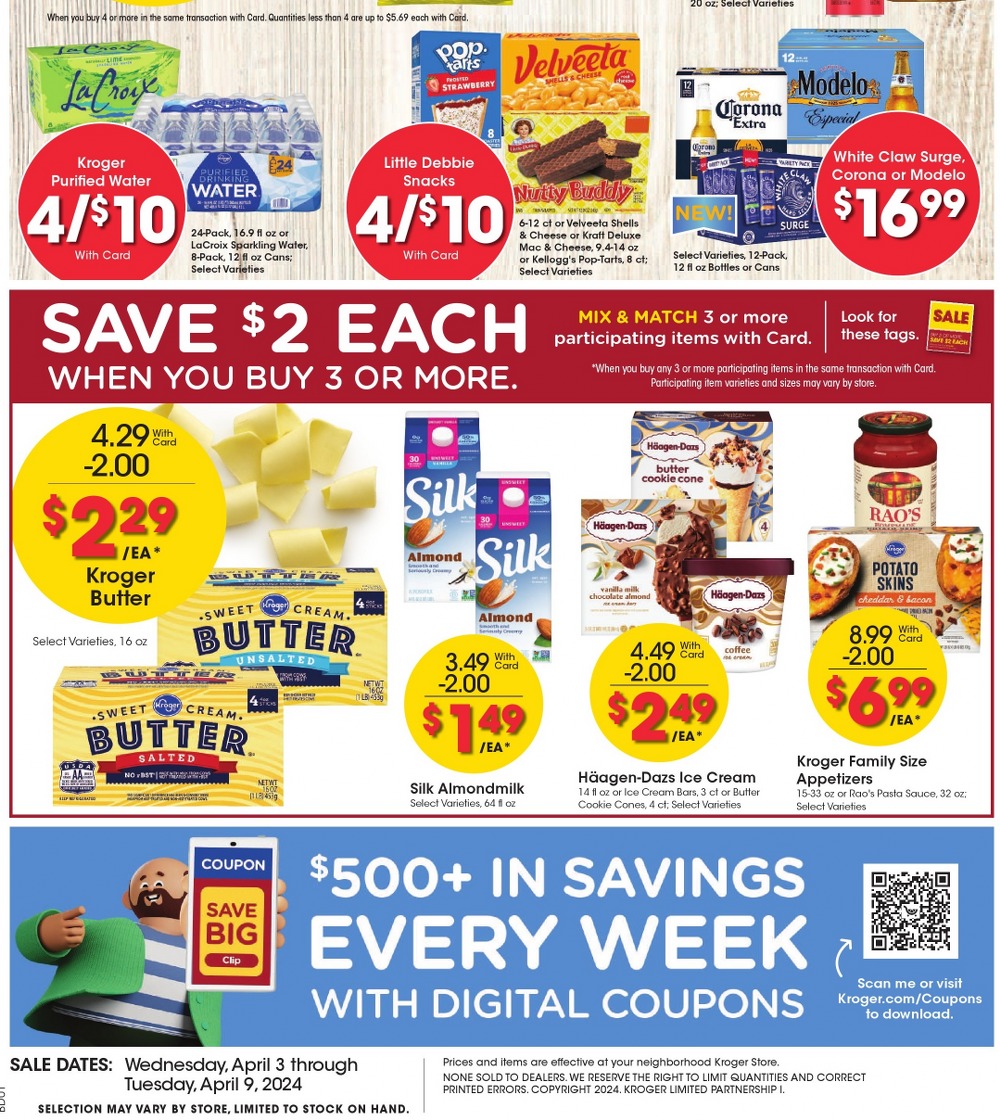 Kroger Weekly Ad 4/3/24 4/9/24