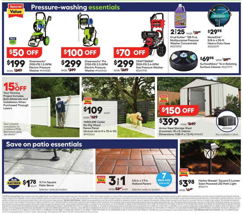 Lowe's Weekly Ad April 11 to April 17 2024