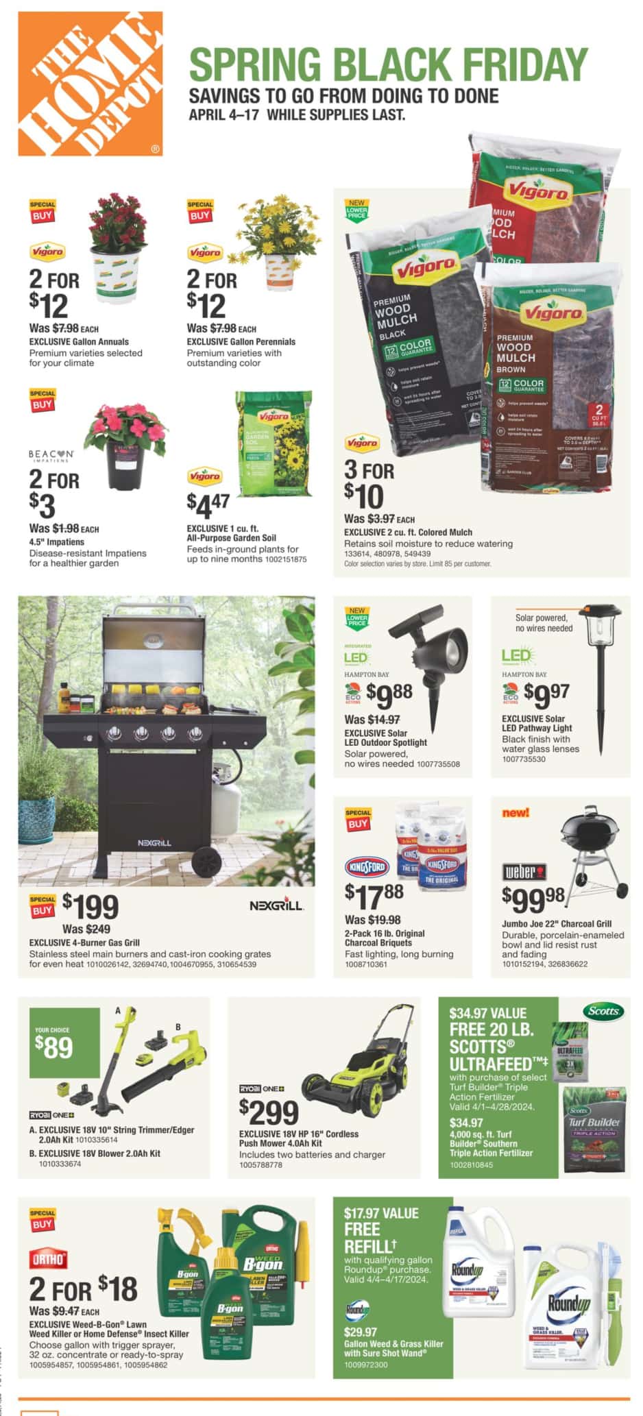 Home Depot Weekly Ad April 4 to April 10 2024