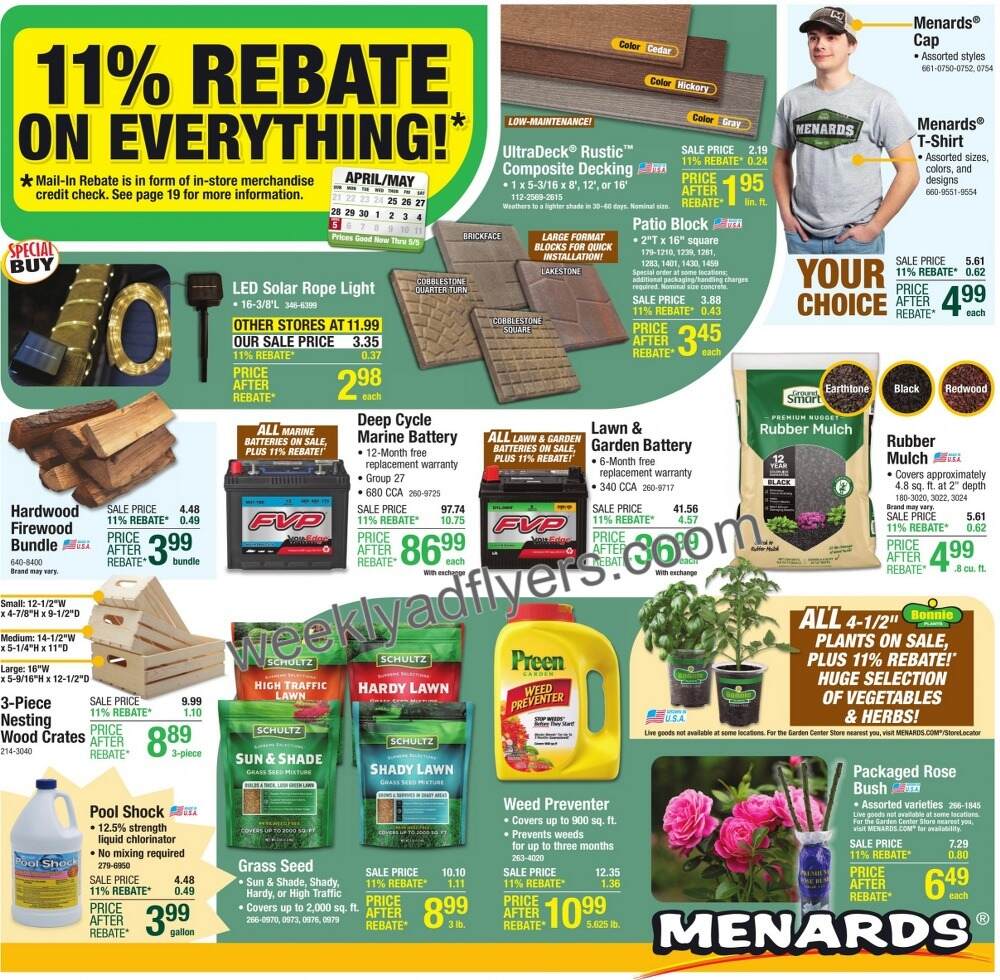 Menards Weekly Ad April 25 to May 5 2024