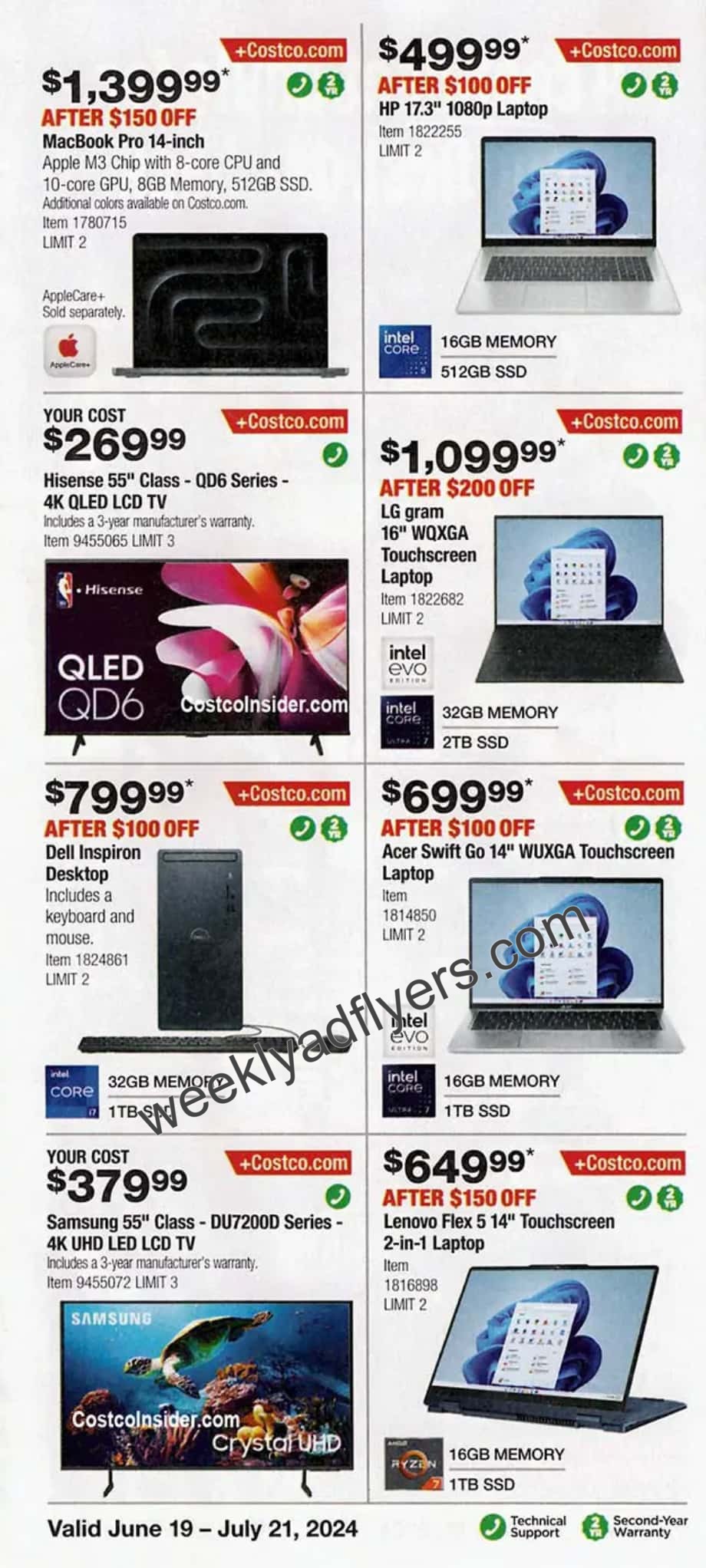 Costco Weekly Ad Deals June 19 to July 21, 2024